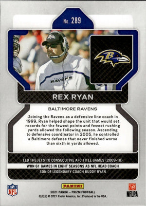 2021 Panini Prizm Football Base #289 Rex Ryan Baltimore Ravens - B