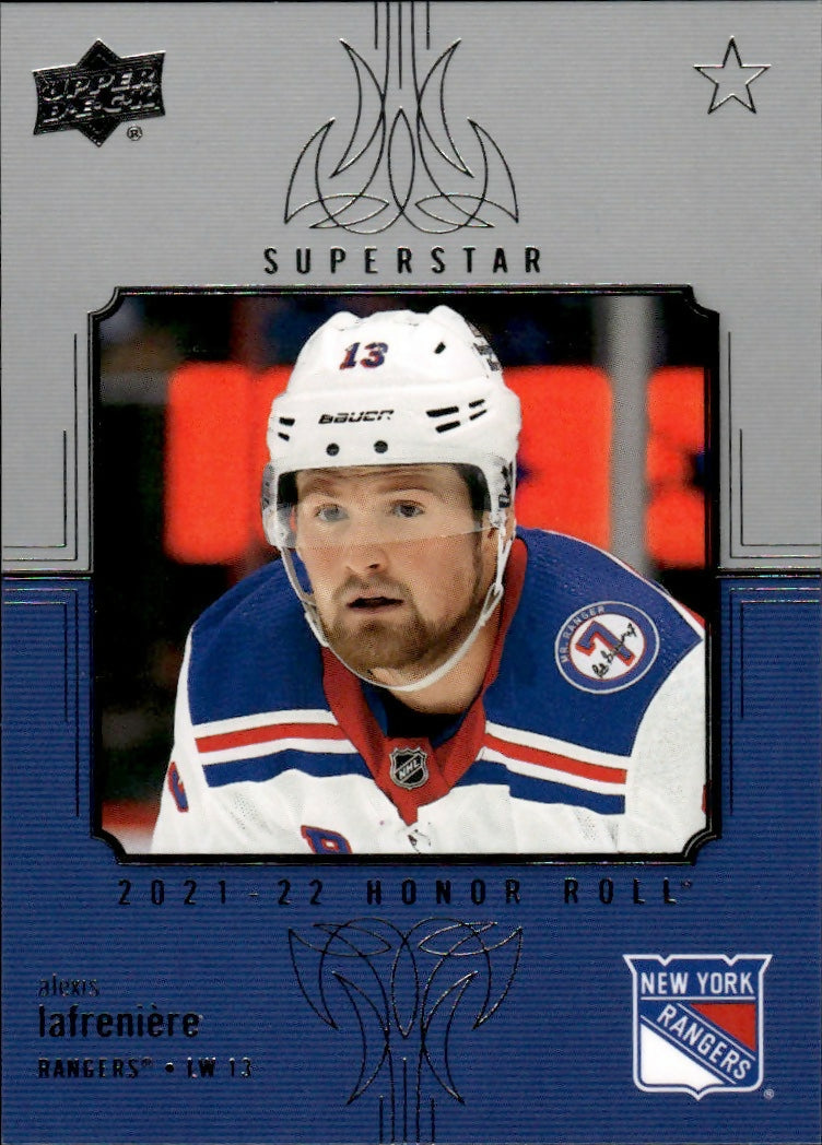 2021-22 Upper Deck Series 2 Hockey - Honor Roll #HR-83 Alexis lafreniere - New York Rangers - A