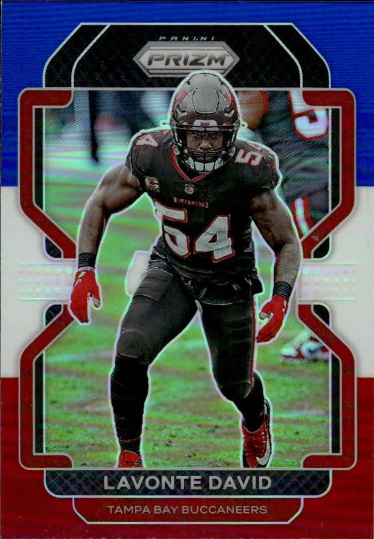 2021 Panini Prizm Football Base - Red White And Blue Prizm #297 Lavonte David Tampa Bay Buccaneers - A