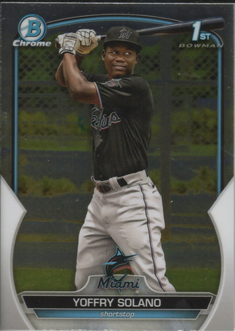 2023 Bowman Baseball - Chrome Prospects #BCP-72 Yoffry Solano - Miami Marlins - A