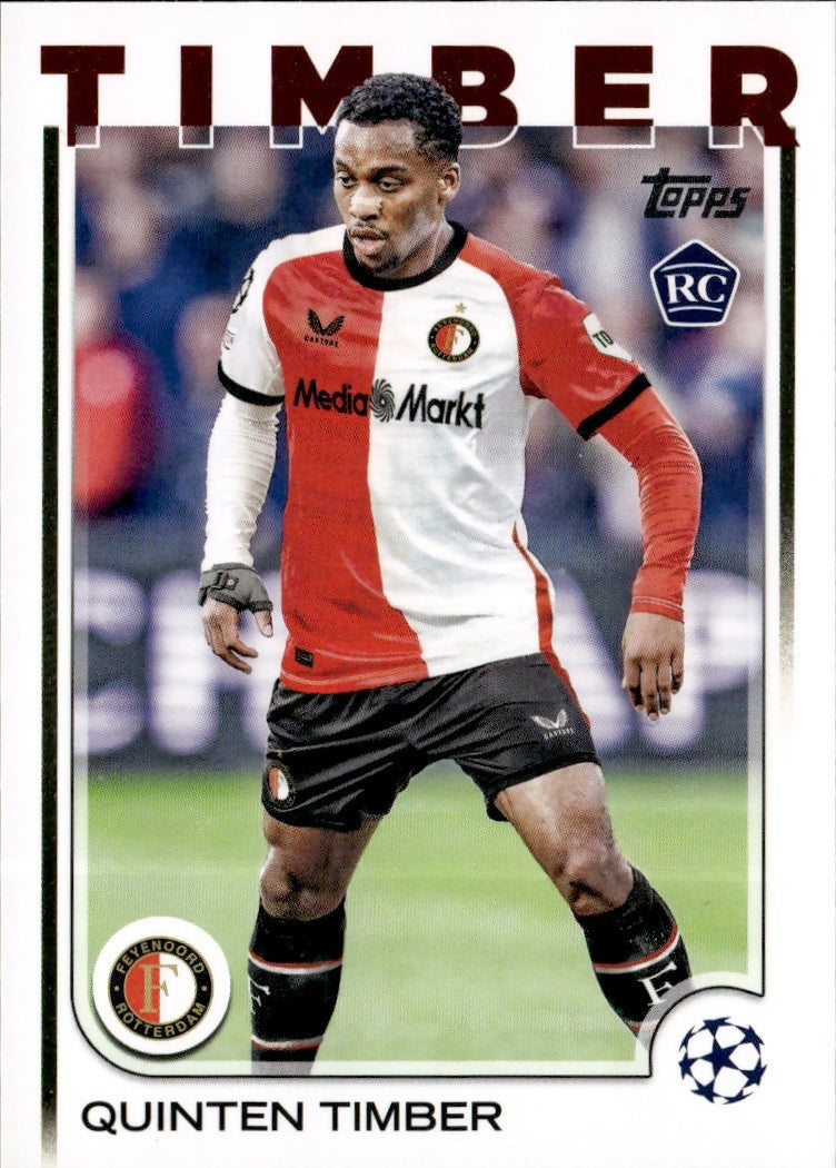 2024-25 Topps UEFA Club Competitions - Base #43 Quinten Timber - Feyenoord - A