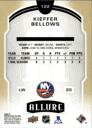 2020-21 Upper Deck Allure Hockey - Base Rookie SP #122 Kieffer Bellows - New York Islanders - B