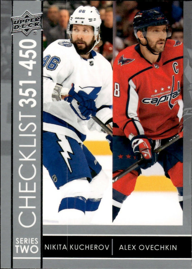 2021-22 Upper Deck Series 2 Hockey - Base #450 Checklist - Nikita Kucherov:Alex Ovechkin Tampa Bay Lightning:Washington Capitals CL - A