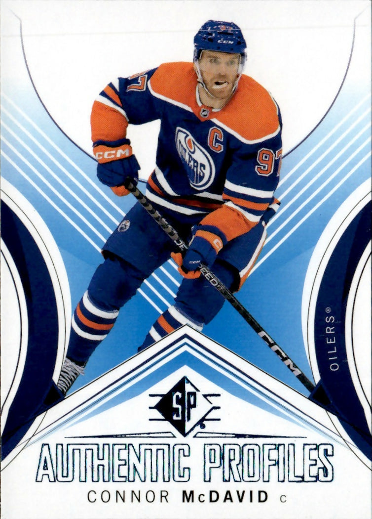 2024-25 SP Authentic Profiles Blue #AP-1 Connor McDavid Edmonton Oilers