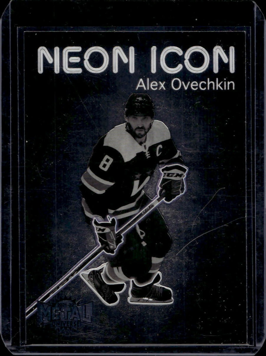 2021-22 Upper Deck Skybox Metal Universe Hockey - Neon Icon #NI-10 Alex Ovechkin - Washington Capitals - A