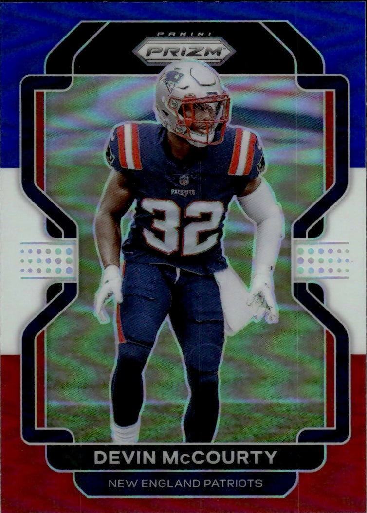 2021 Panini Prizm Football Base - Red White And Blue Prizm #100 Devin McCourty New England Patriots - A