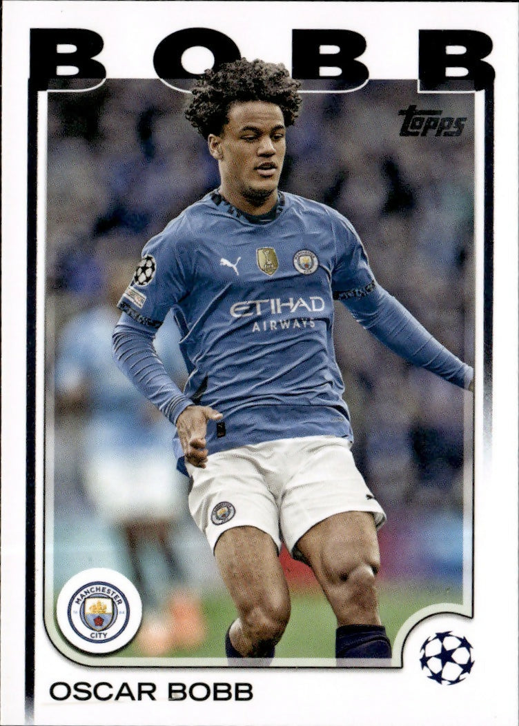 2024-25 Topps UEFA Club Competitions - Base #91 Oscar Bobb - Manchester City - A