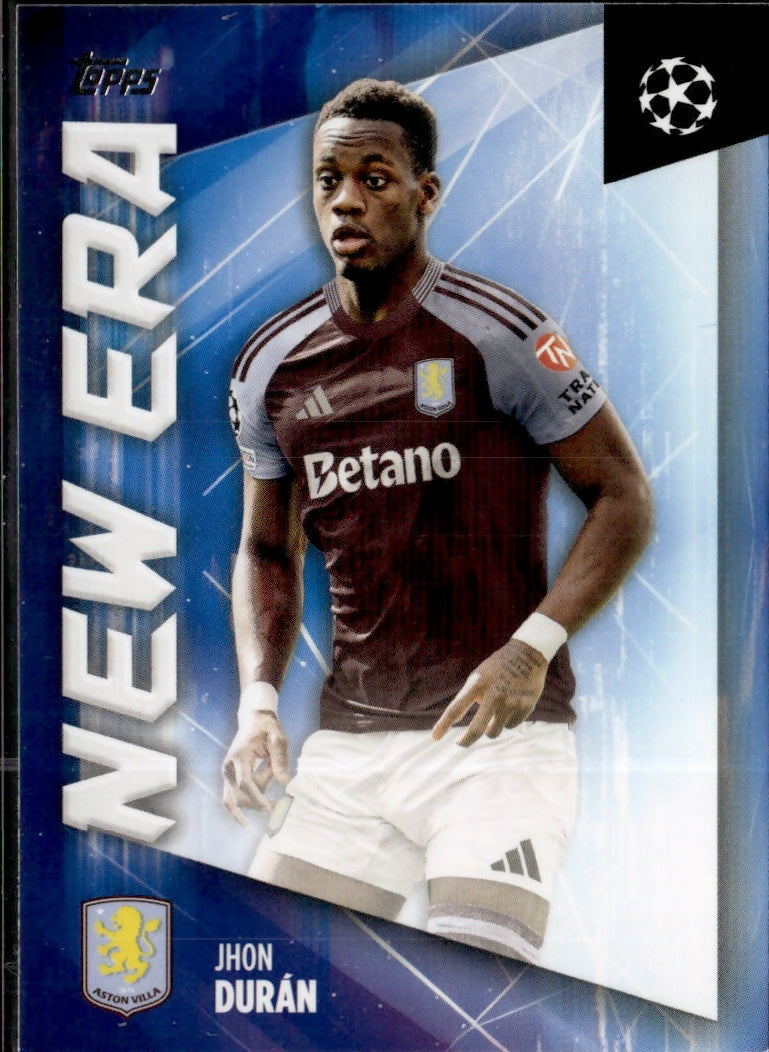 2024-25 Topps UEFA Club Competitions - New Era #NE-13 Jhon Duran - Aston Villa - A