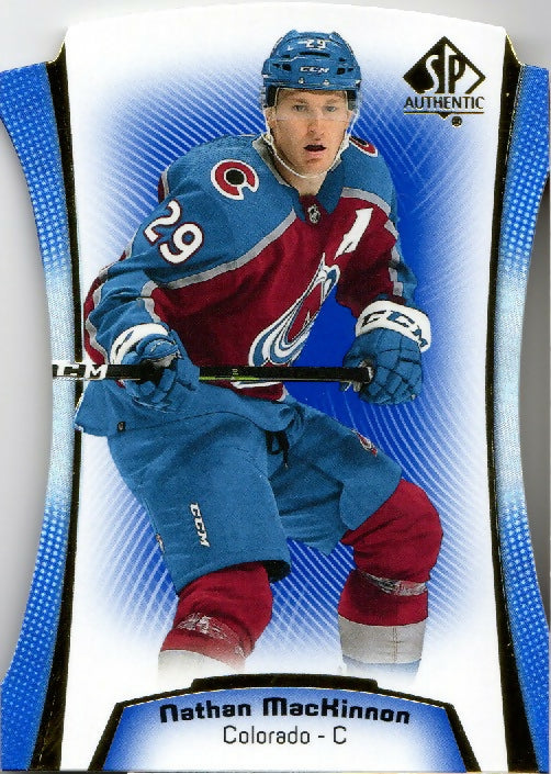 2021-22 Upper Deck SP Authentic Hockey - Die Cuts - Blue  #DC-5 Nathan Mackinnon - Colorado Avalanche - A