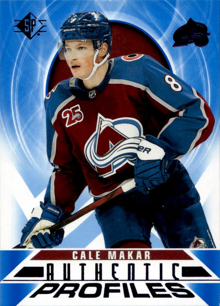 2020-21 Upper Deck SP Authentic Hockey - SP Rookie Authentics - Blue # AP-8 Cale Makar - Colorado Avalanche - A