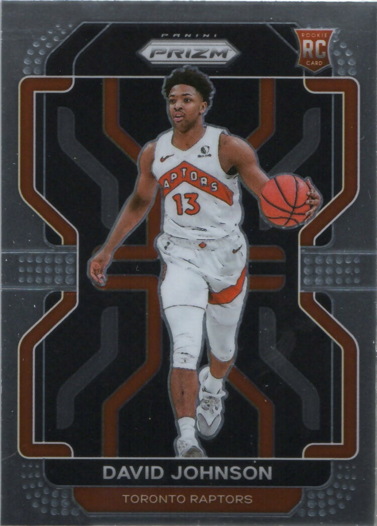 2021-22 Panini Prizm Basketball - Base - Rookie # 278 David Johnson - Toronto Raptors