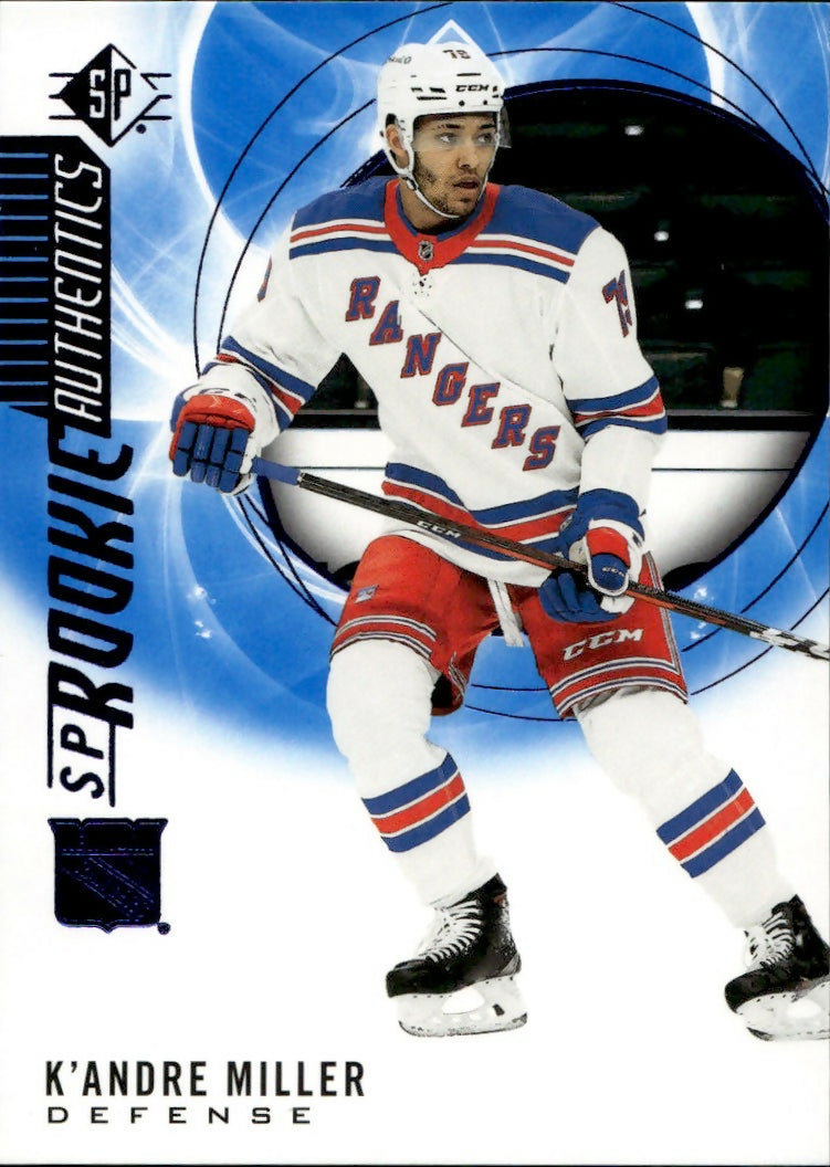 2020-21 Upper Deck SP Authentic Hockey - Base - SP Rookie Authentics #130 K'Andre Miller - New York Rangers