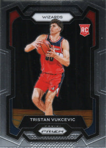 2023-24 Panini Prizm Basketball Base #126 Tristan Vukcevic, Washington Wizards - A