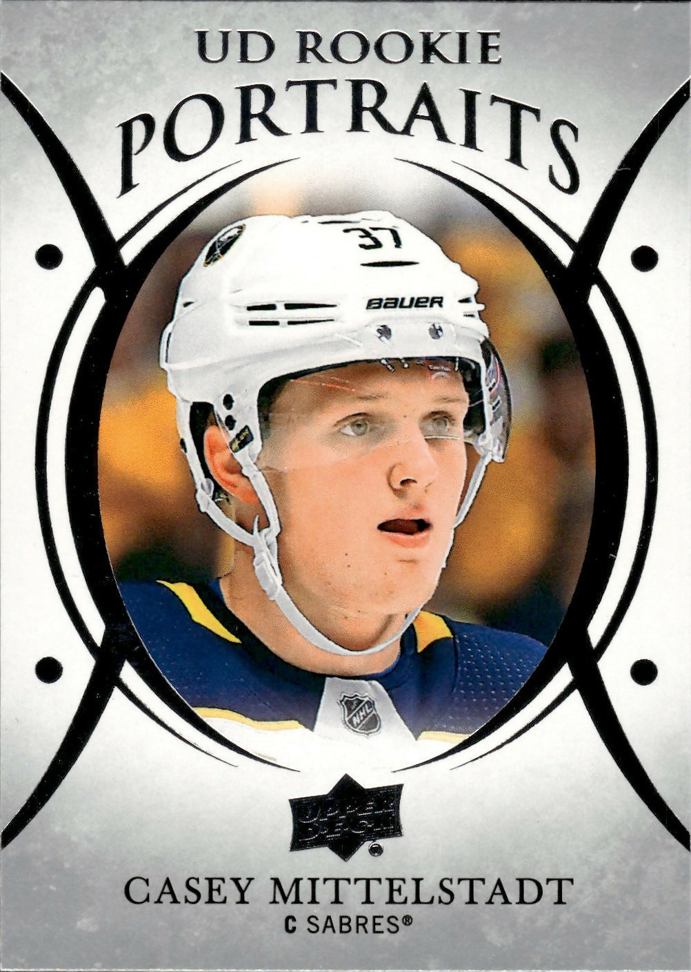 2018-19 Upper Deck Series 1 Hockey - UD Portraits - Rookie #P-50 Casey Mittlestadt - Buffalo Sabres