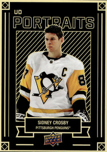 2022-23 Upper Deck Series 1 Hockey - Portraits #P-14 Sidney Crosby - Pittsburgh Penguins - A