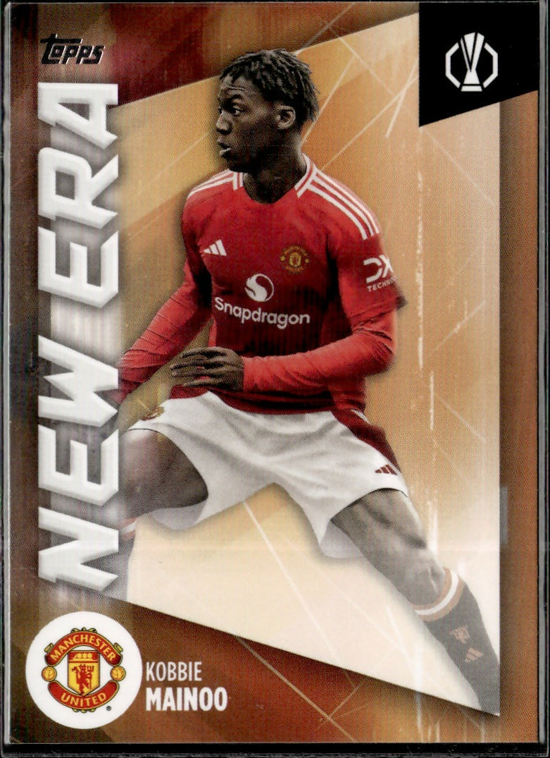 2024-25 Topps UEFA Club Competitions - New Era #NE-18 Kobbie Mainoo - Manchester United - A