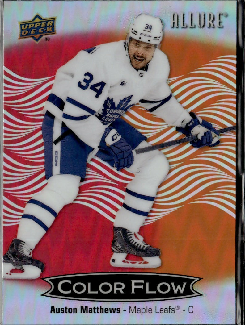 2024-25 Upper Deck Allure Hockey - Color Flow - Red-Orange Spectrum #CFL-9 Auston Matthews - Toronto Maple Leafs - A