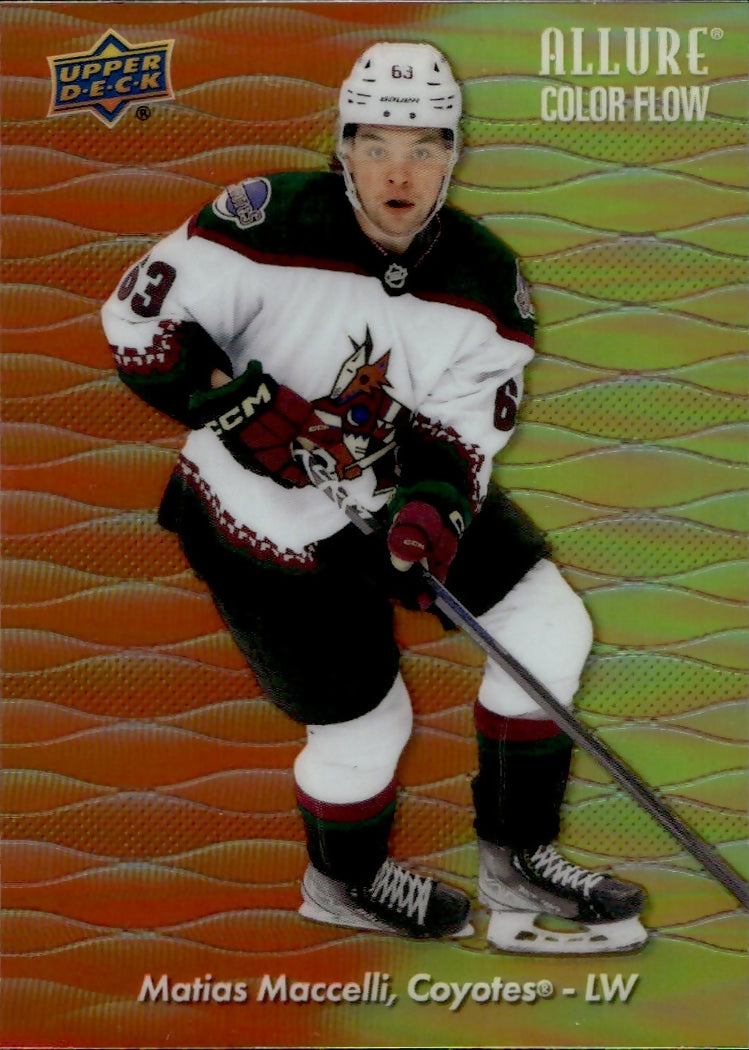 2023-24 Upper Deck Allure Hockey - Color Flow - Orange-Yellow Spectrum #CF-25 Matias Maccelli - Arizona Coyotes - A
