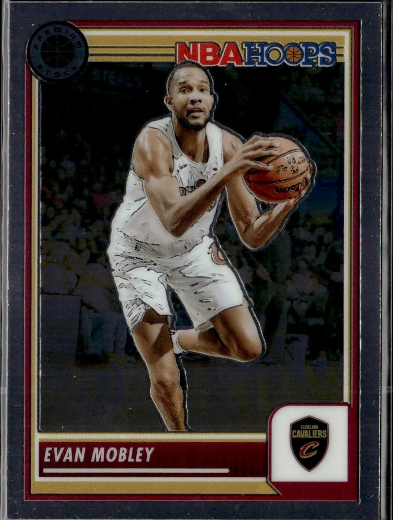 2023-24 Panini NBA Hoops Premium Stock - Base #115 Evan Mobley - Cleveland Cavaliers - A
