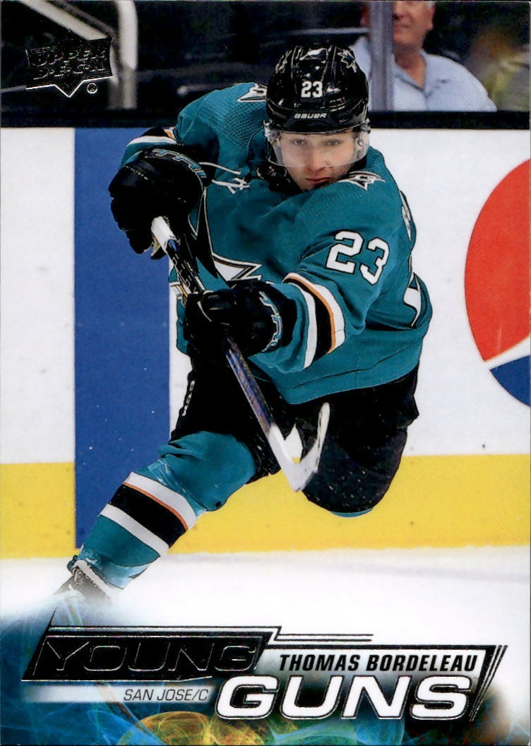 2022-23 Upper Deck Series 1 Hockey - Base - Young Guns #210 Thomas Bordeleau - San Jose Sharks - A
