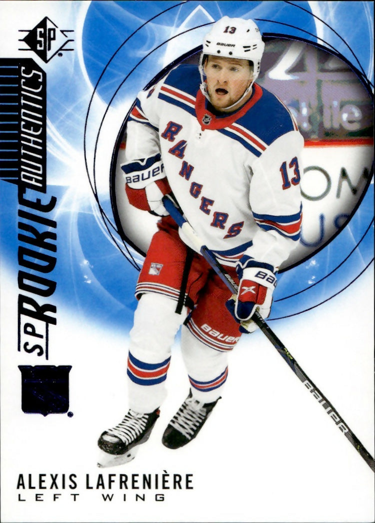 2020-21 Upper Deck SP Authentic Hockey - SP Rookie Authentics - #101 Alexis Lafreniere - New York Rangers - A