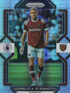 2022-23 Panini Prizm Premier League - Base - Hyper Prizm #50 Gianluca Scamacca - West Ham United