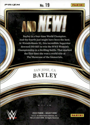 2024 Panini Select WWE - And New - Gold :10 #19 Bayley - B