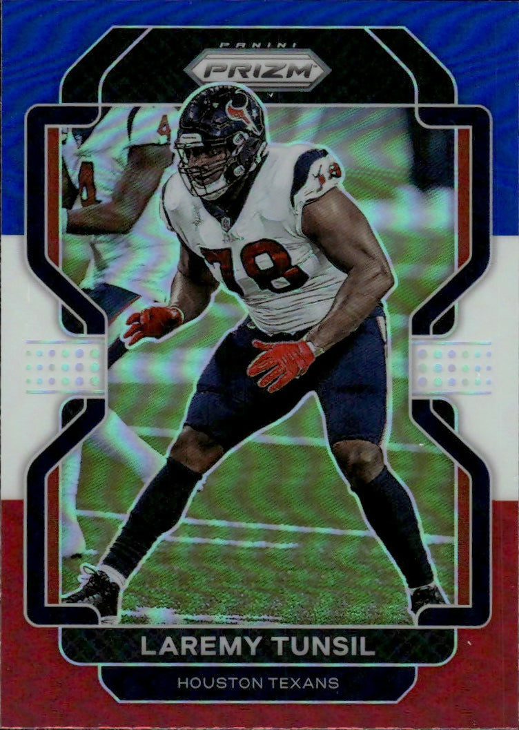 2021 Panini Prizm Football Base - Red White And Blue Prizm # 34 Laremy Tunsil Houston Texans - A