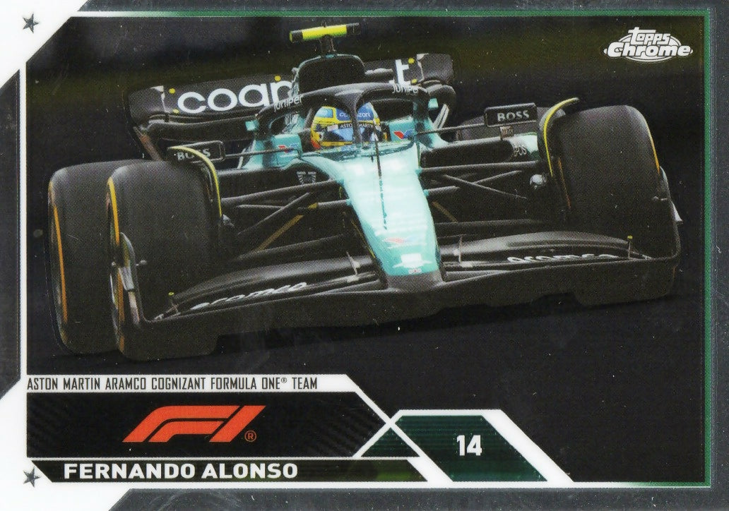 2023 Topps Chrome Formula 1 Base #106 - F1 Cars Fernando Alonso - Aston Martin Aramco Cognizant Formula One Team - A