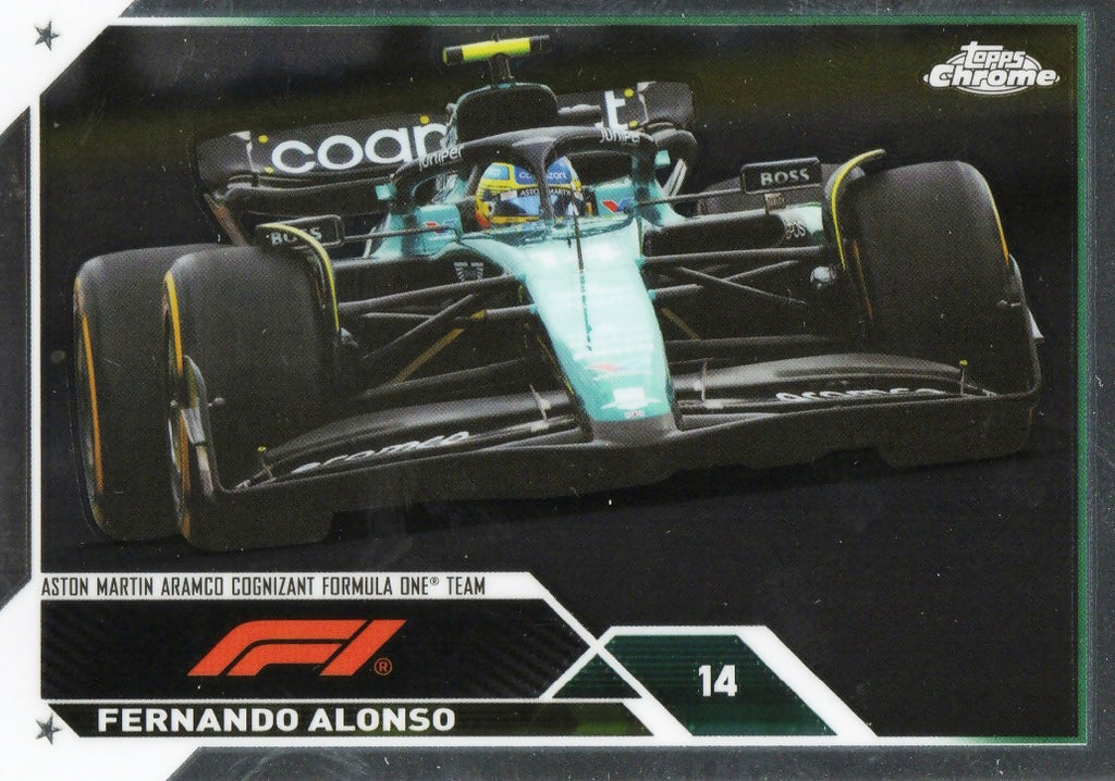 2023 Topps Chrome Formula 1 Base #106 - F1 Cars Fernando Alonso - Aston Martin Aramco Cognizant Formula One Team - A