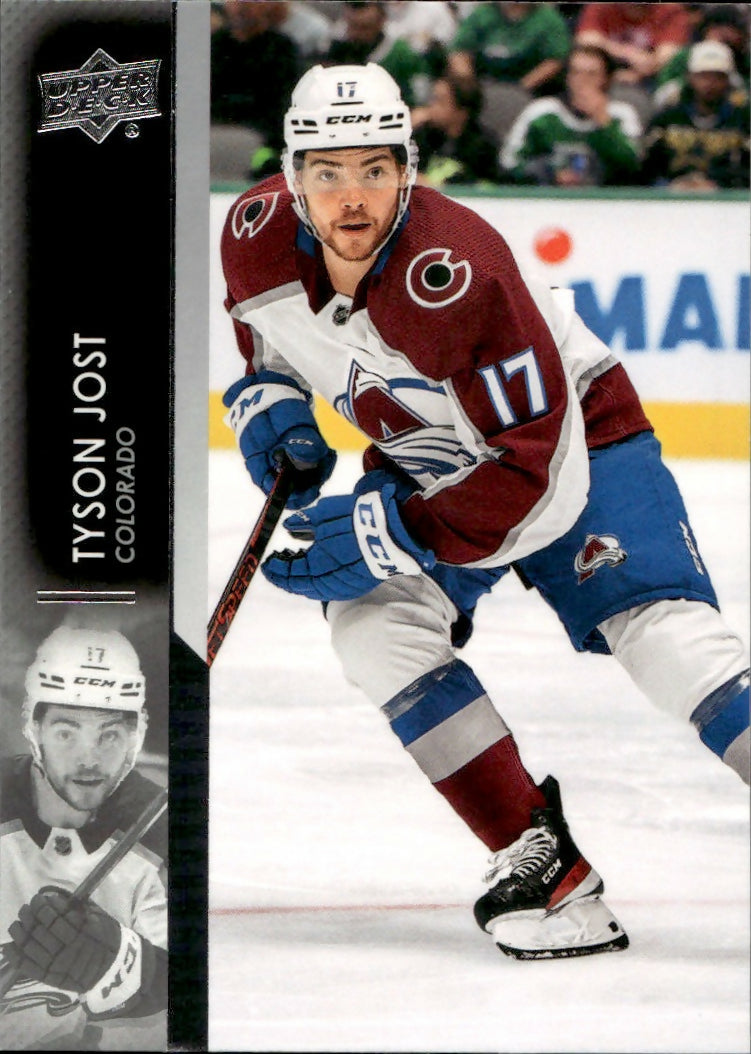 2021-22 Upper Deck Series 2 Hockey - Base #297 Tyson Jost - Colorado Avalanche - A