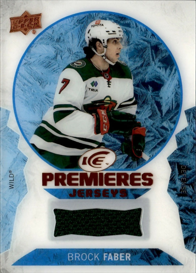 2023-24 Upper Deck Ice Hockey - Premiers Jersey #IPJ-BF Brock Faber - Minnesota Wild - A