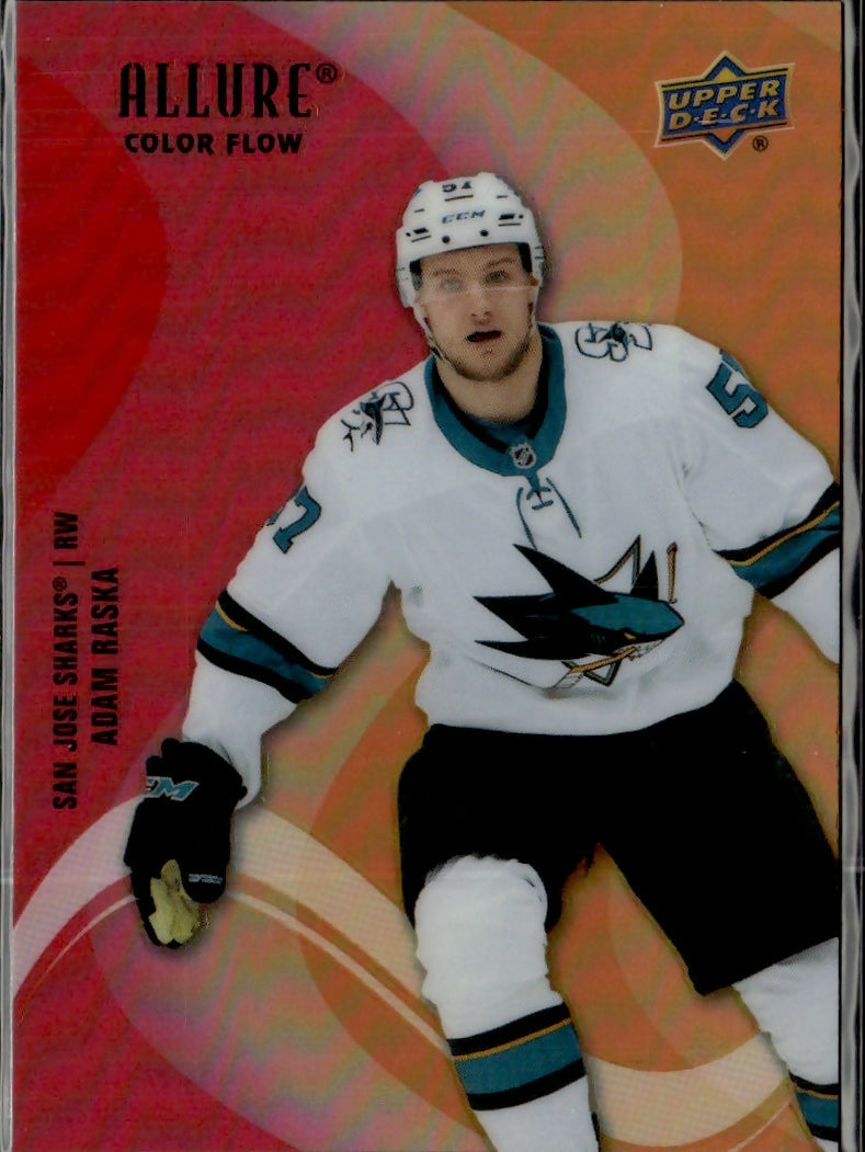 2022-23 Upper Deck Allure Hockey - Color Flow - Red-Orange #SF-23 Adam Raska - San Jose Sharks