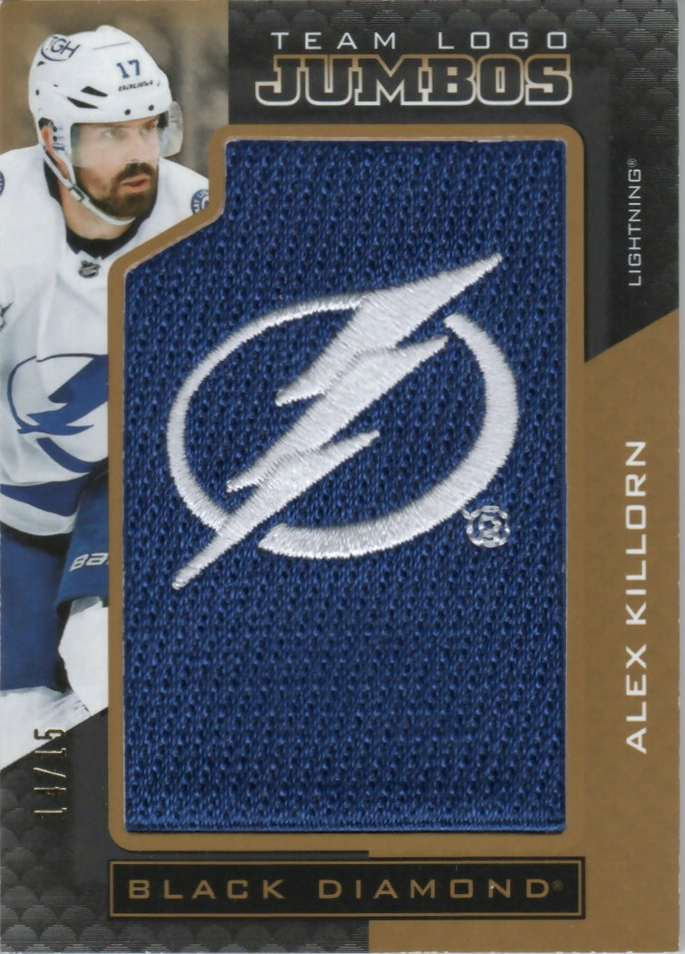 2021-22 Upper Deck Black Diamond Hockey - Team Logo Jumbos /15 #TLTB-AK Alex Killorn - Tampa Bay Lightning