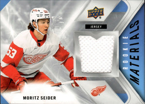 2021-22 Upper Deck Series 2 Hockey - Rookie Materials #RM-SE Moritz Seider - Detroit Red Wings - A