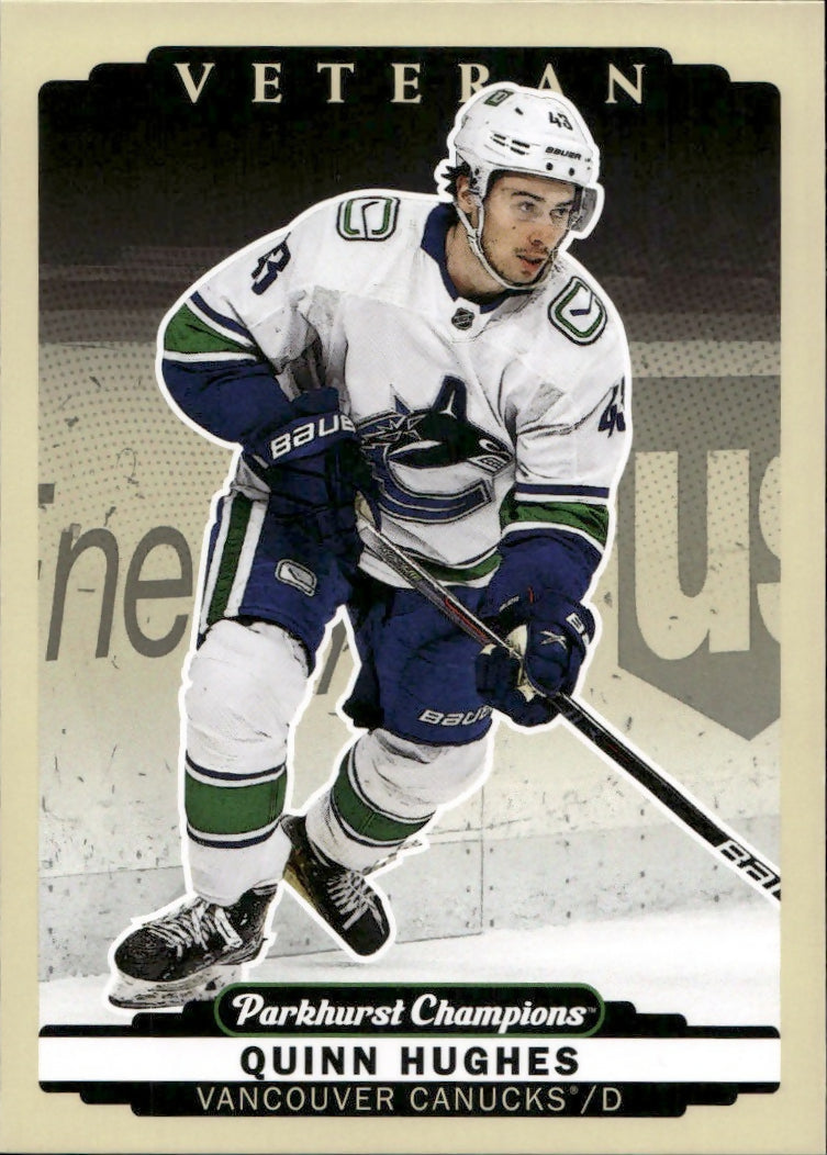 2022-23 Upper Deck Parkhurst Champions - Base #209 Quinn Hughes - Vancouver Canucks - A
