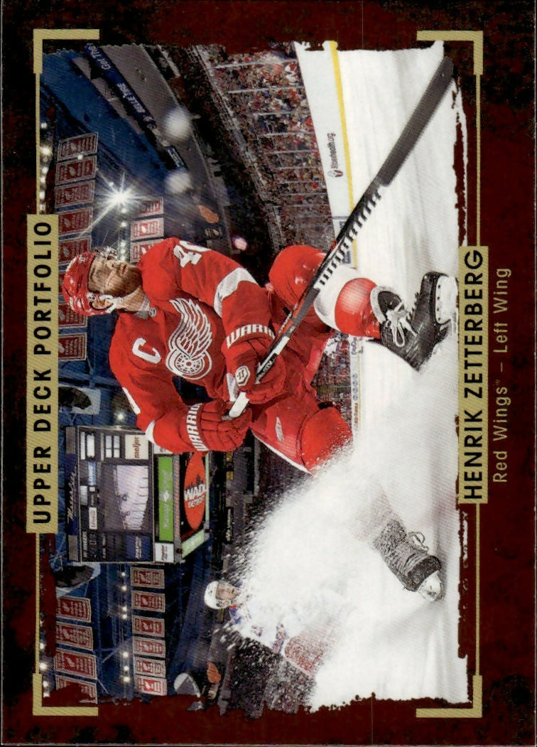 2015-16 Upper Deck Portfolio Hockey - Base #105 Henrik Zetterberg - Detroit Red Wings