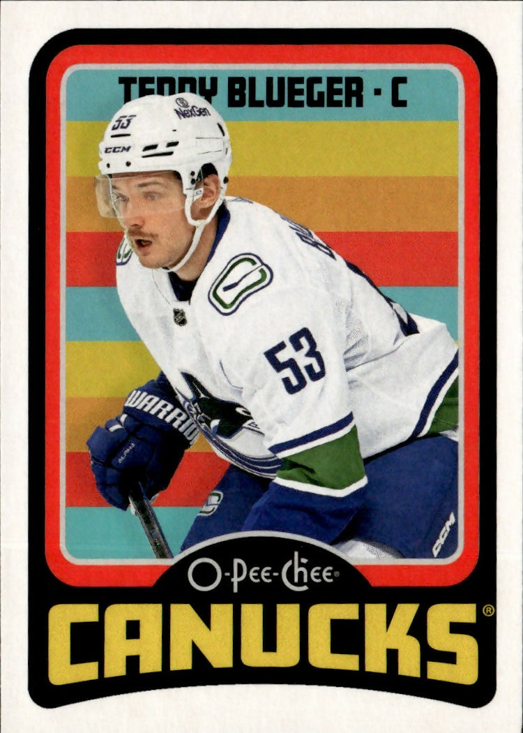 2024-25 Upper Deck O-Pee-Chee - Base - Retro #257 Teddy Blueger - Vancouver Canucks - A