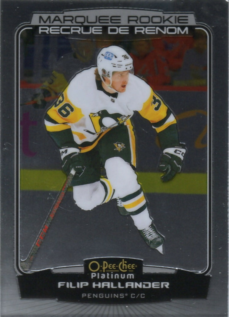 2022-23 Upper Deck O-Pee-Chee Platinum Hockey - Base - Marquee Rookie #217 Filip Hallander - Pittsburgh Penguins