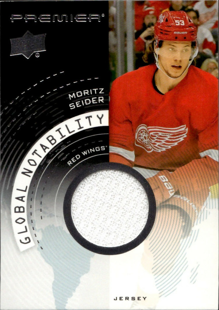 2023-24 Upper Deck Premier Hockey - Global Notability #GN-MS  Moritz Seider - Detroit Red Wings - A