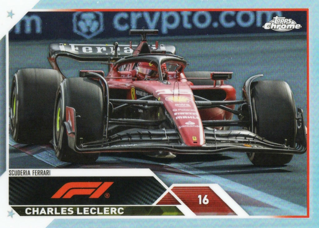 2023 Topps Chrome Formula 1 Base #110 - F1 Cars - Refractor Charles LeClerc - Scuderia Ferrari - A