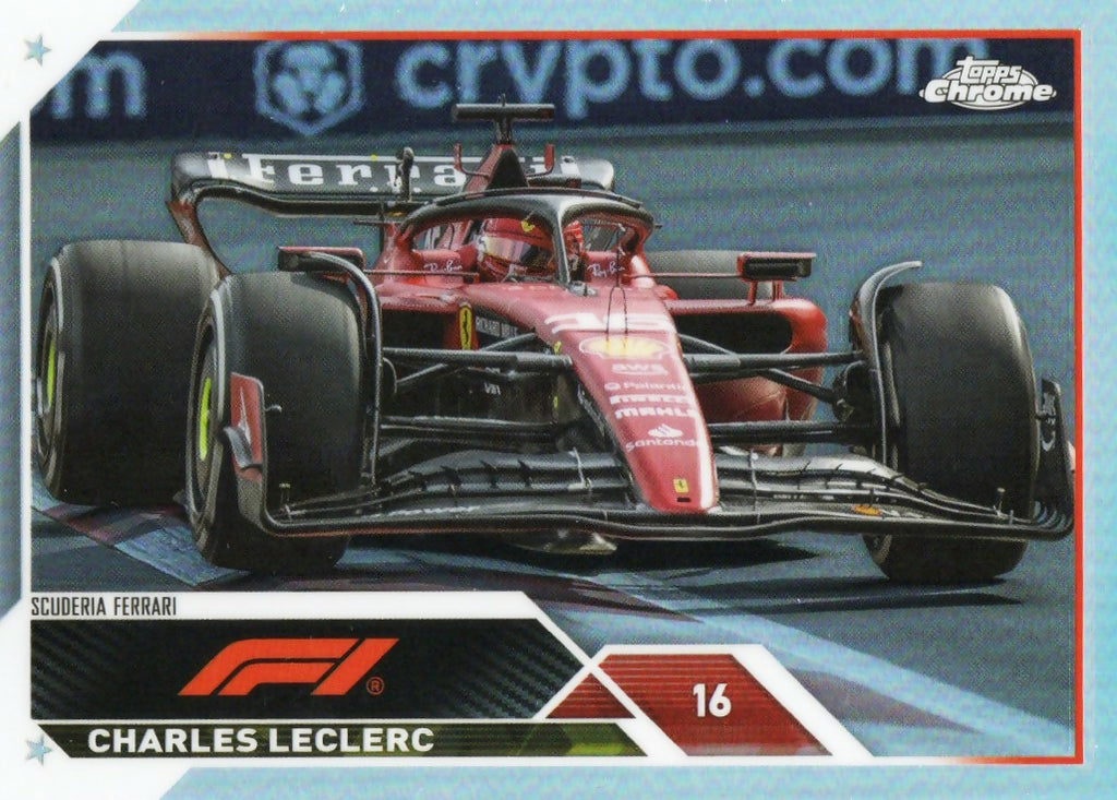 2023 Topps Chrome Formula 1 Base #110 - F1 Cars - Refractor Charles LeClerc - Scuderia Ferrari - A
