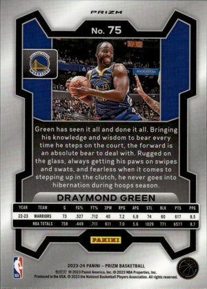 2023-24 Panini Prizm Basketball Base - Red White and Blue Prizm #75 Draymond Green, Golden State Warriors - B