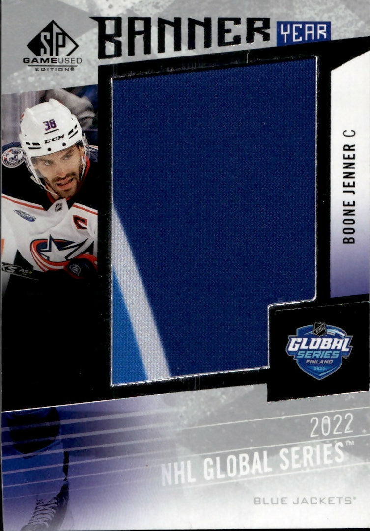 2023-24 Upper Deck SP Game Used Hockey - Banner Year #BYGS-BJ Boone Jenner - Columbus Blue Jackets - A