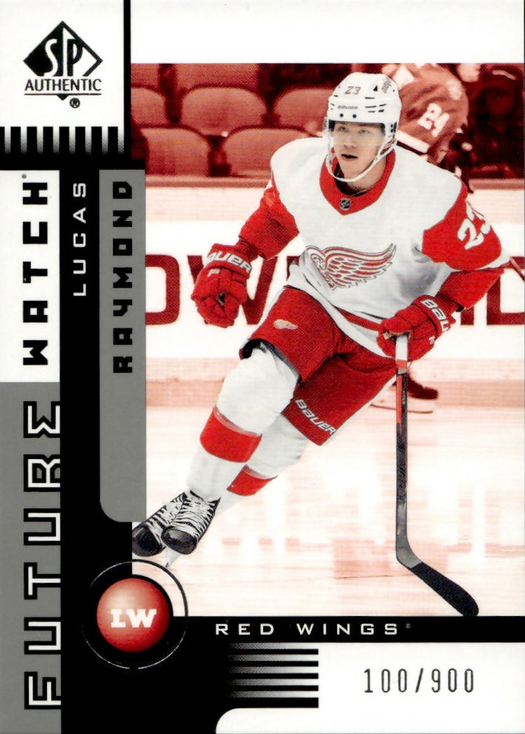 2021-22 Upper Deck SP Authentic Hockey - 2001-02 Retro Future Watch :900 #01FW-LR Lucas Raymond - Detroit Red Wings - A