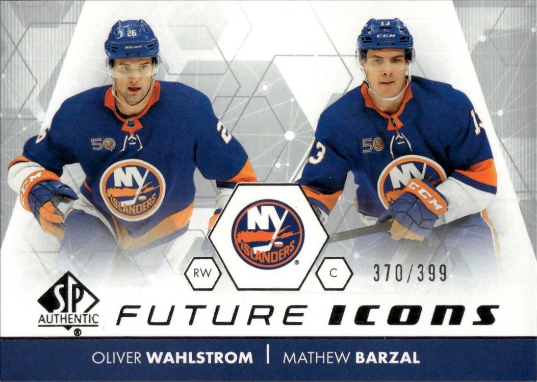 2022-23 Upper Deck SP Authentic - Future Icons :399 #FI-19 Oliver Wahlstrom: Mathew Barzal - A