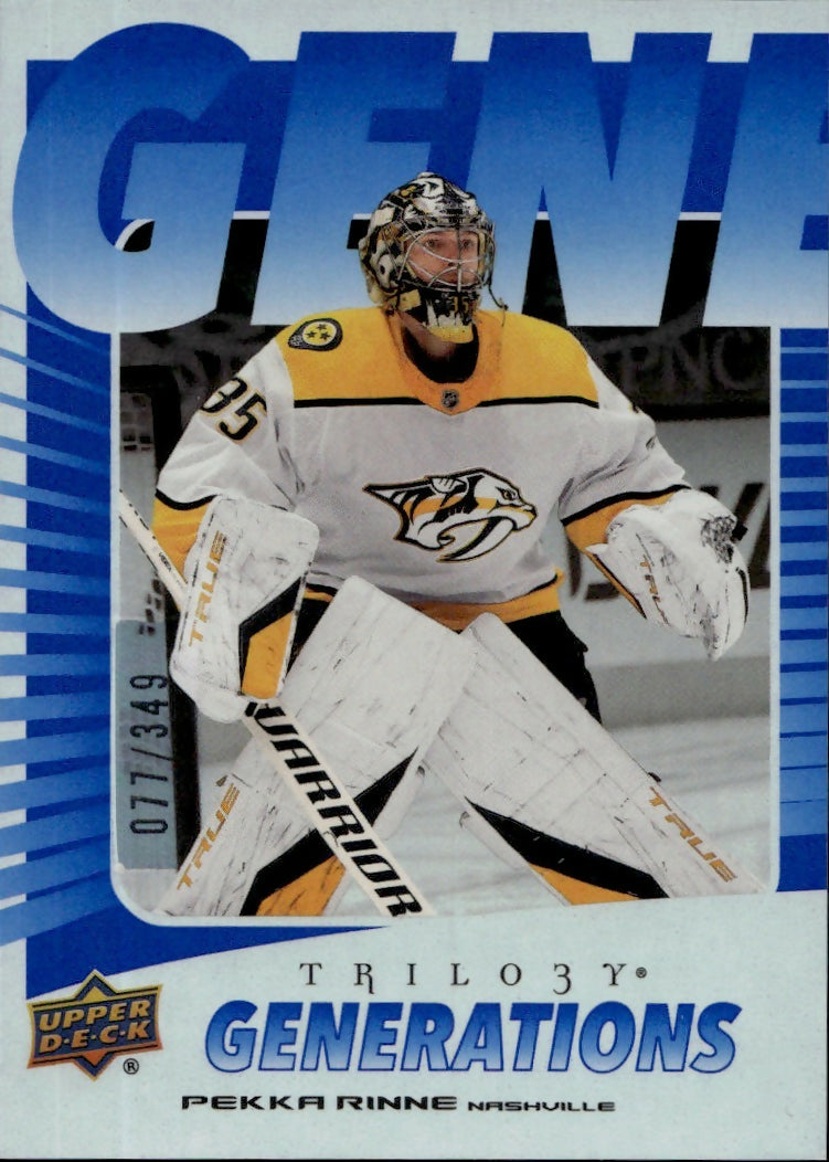 2023-24 Upper Deck Trilogy - Generations - Blue #TG-6A Pekka Rinne - Nashville Predators - A