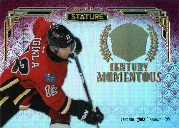 2020-21 Upper Deck Stature - Century Momentous - Red :75 #CM-18 Jarome Iginla - Calgary Flames - A