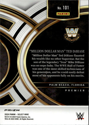 2024 Panini Select WWE - Premier - Tri-Color Prizm #101 %22Million Dollar Man%22 Ted DiBiase - B
