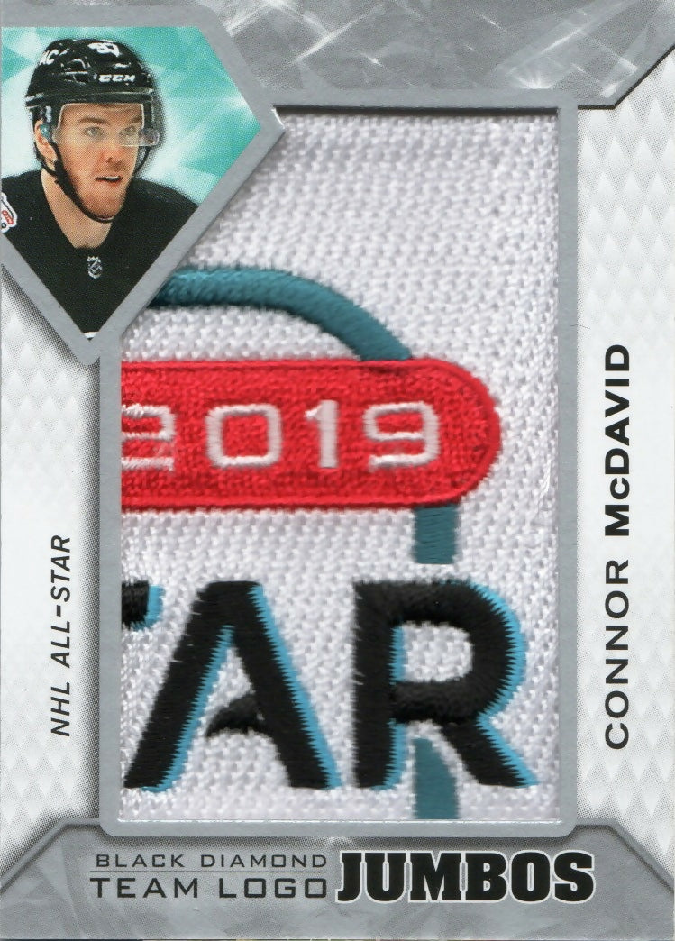 2019-20 Upper Deck Black Diamond - Team Logo Jumbos #TLAS-CM Connor McDavid - Edmonton Oilers - A